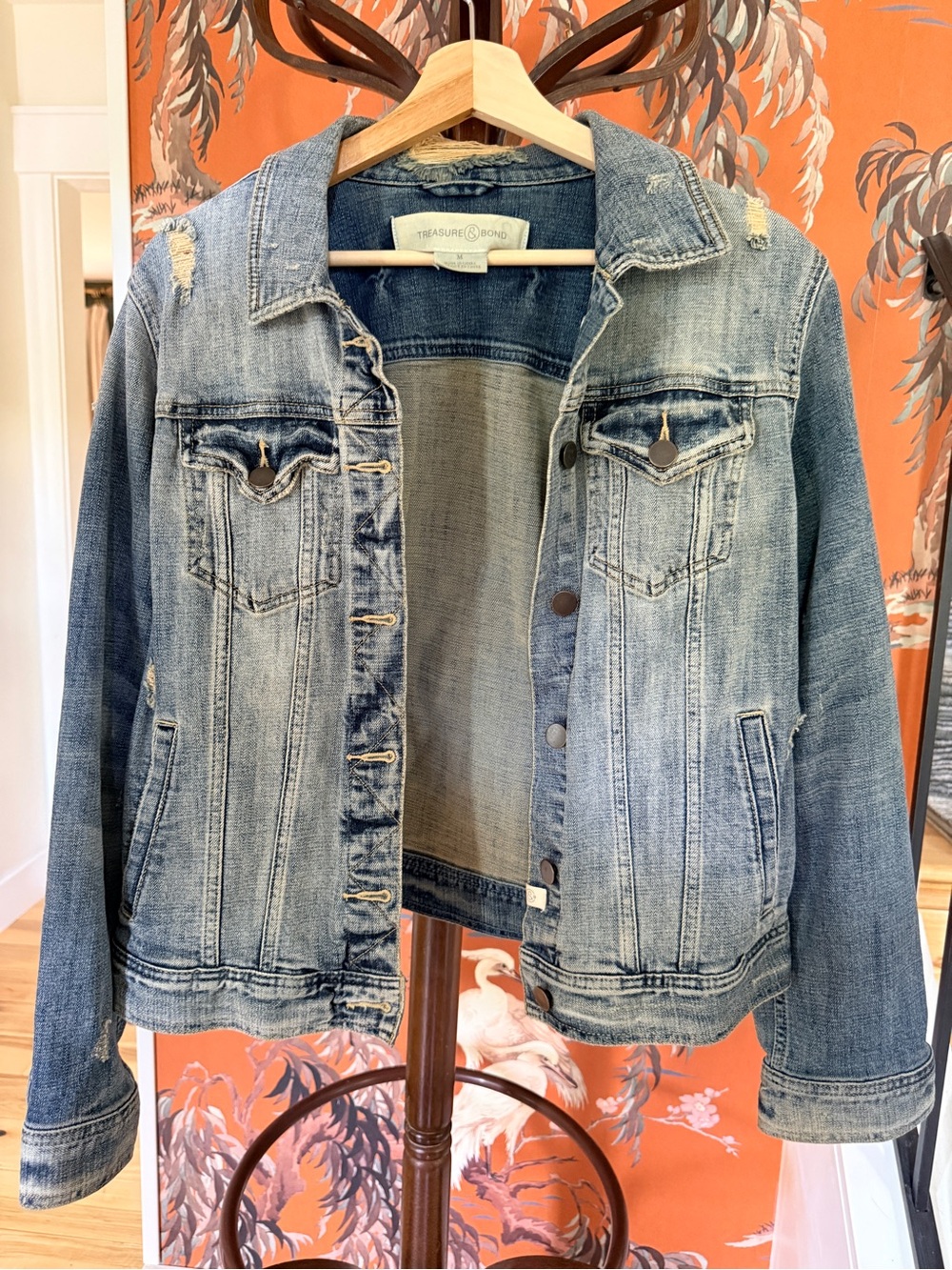 Treasure & Bond Distressed Denim Jacket